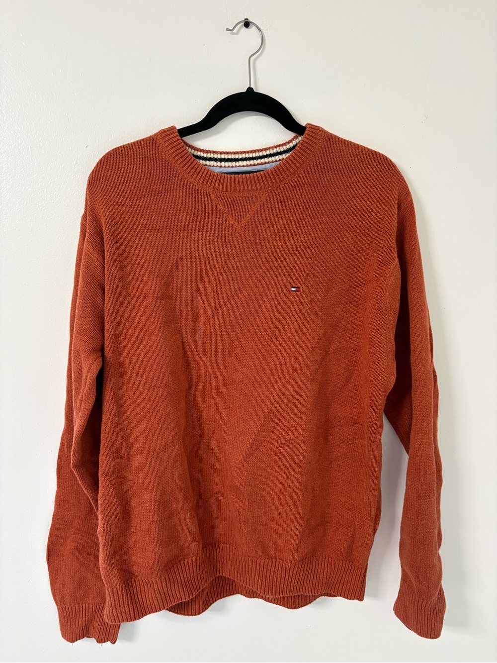 Tommy Hilfiger Men's Crewneck Sweater - Rust